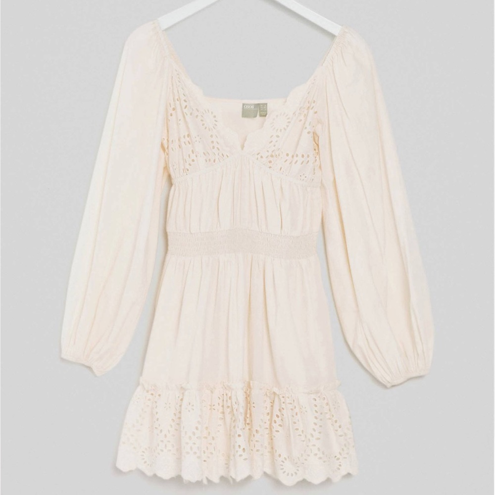 ASOS Design Sweetheart broiderie mini dress